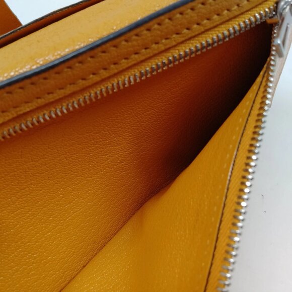 $2995 Authentic HERMES Made in FRANCE Unisex Orange Gold Leather Long Wallet - Picture 10 of 12